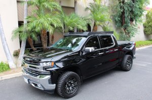 Chevrolet Silverado 1500 Roof Rack - Go Rhino - Ceros Low Profile - Textured Black - `19-`23
